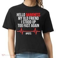 Hello Darkness My Old Friend I Stood Up Too Fast Again #POTS Comfort Colors Boxy T-Shirt thumb 0