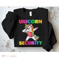 Halloween Dad Mom Daughter Adult Costume Unicorn Security Sweatshirt thumb 2