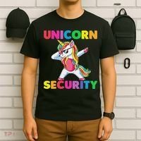 Halloween Dad Mom Daughter Adult Costume Unicorn Security T-Shirt thumb 6