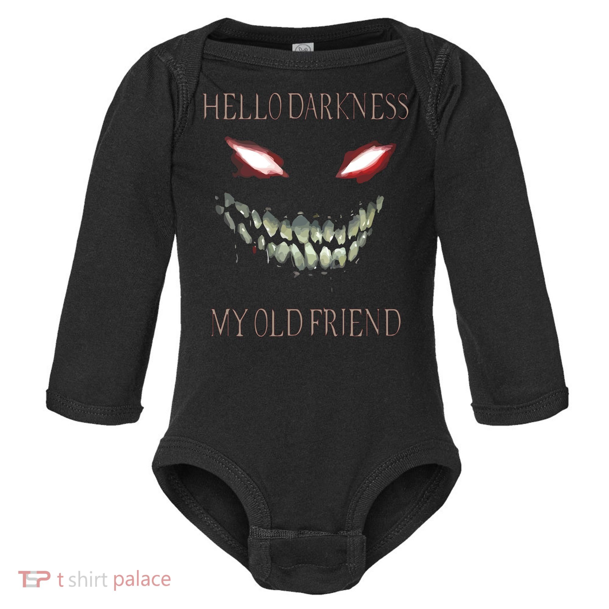 Hello Darkness My Old Friend Baby Long Sleeve Bodysuit