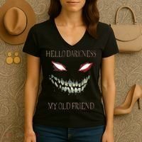 Hello Darkness My Old Friend Women's V-Neck T-Shirt thumb 3