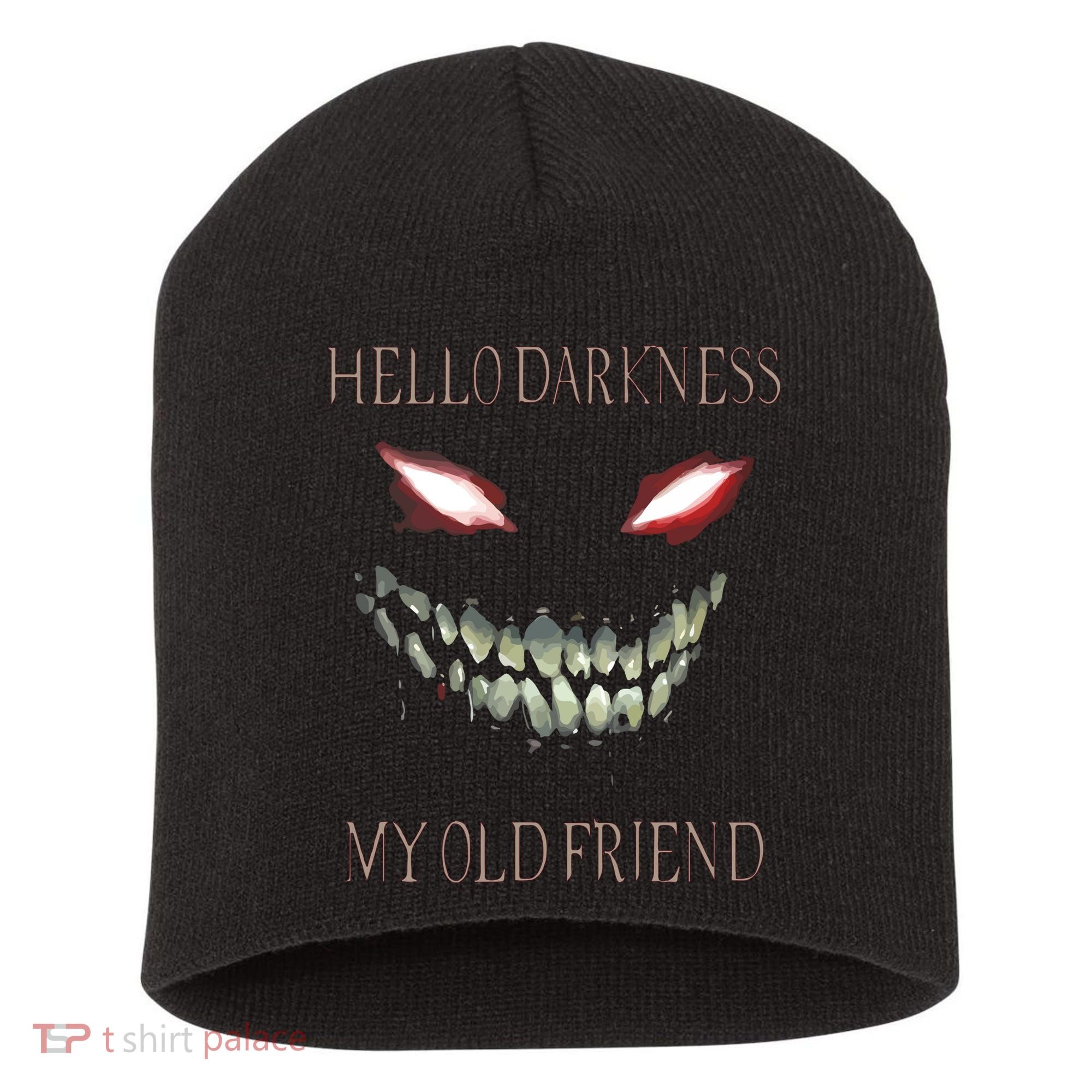 Hello Darkness My Old Friend Short Acrylic Beanie