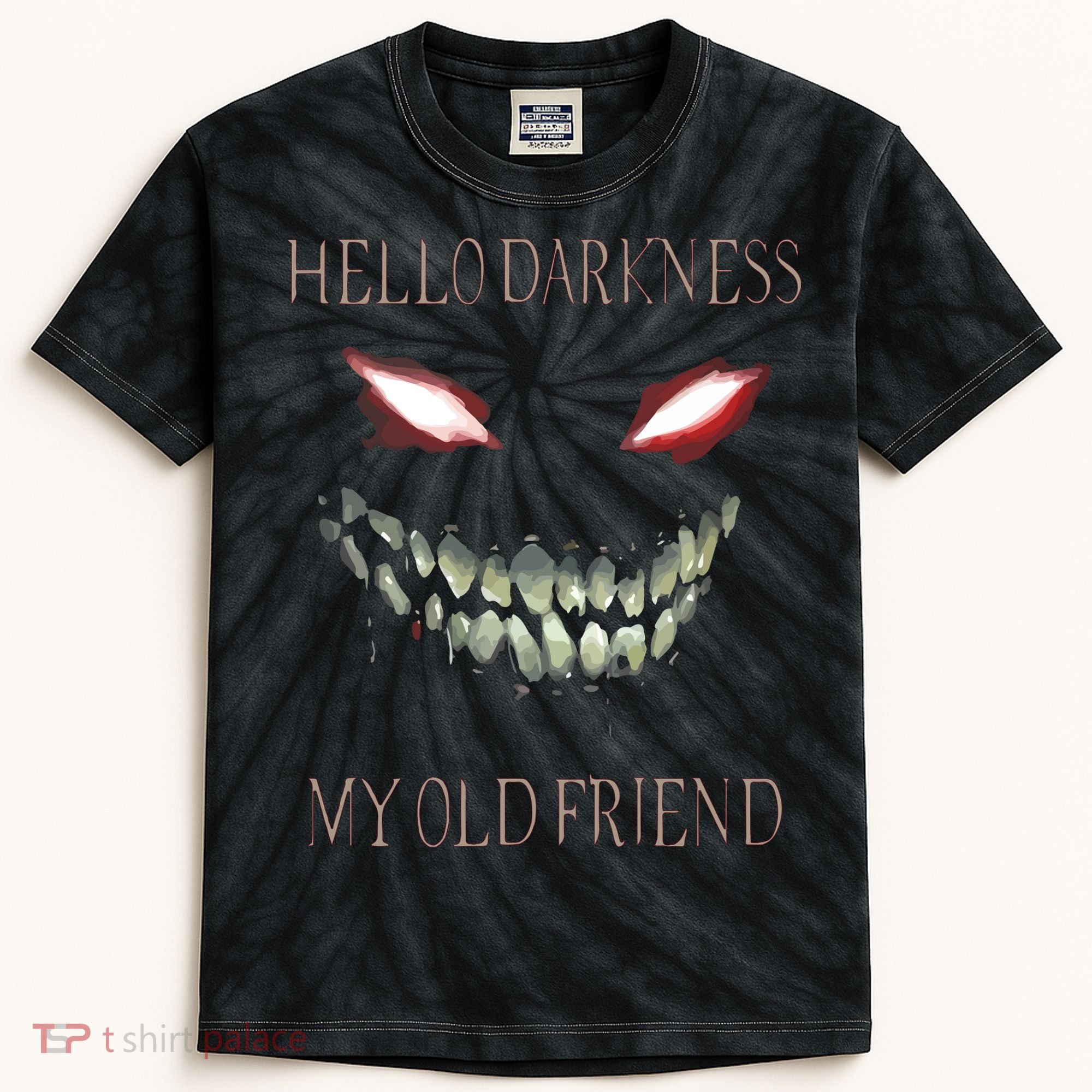 Hello Darkness My Old Friend Kids Tie-Dye T-Shirt