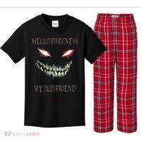 Hello Darkness My Old Friend Kids Plaid Pajama Set thumb 0