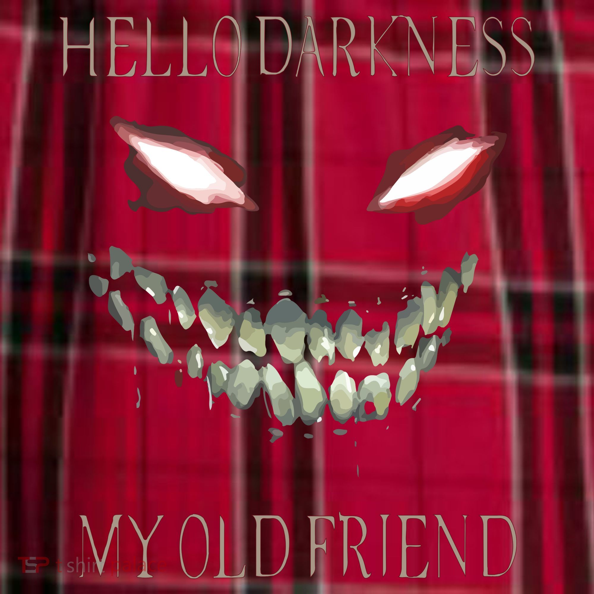 Hello Darkness My Old Friend Men's Flannel Plaid Pajama Pants