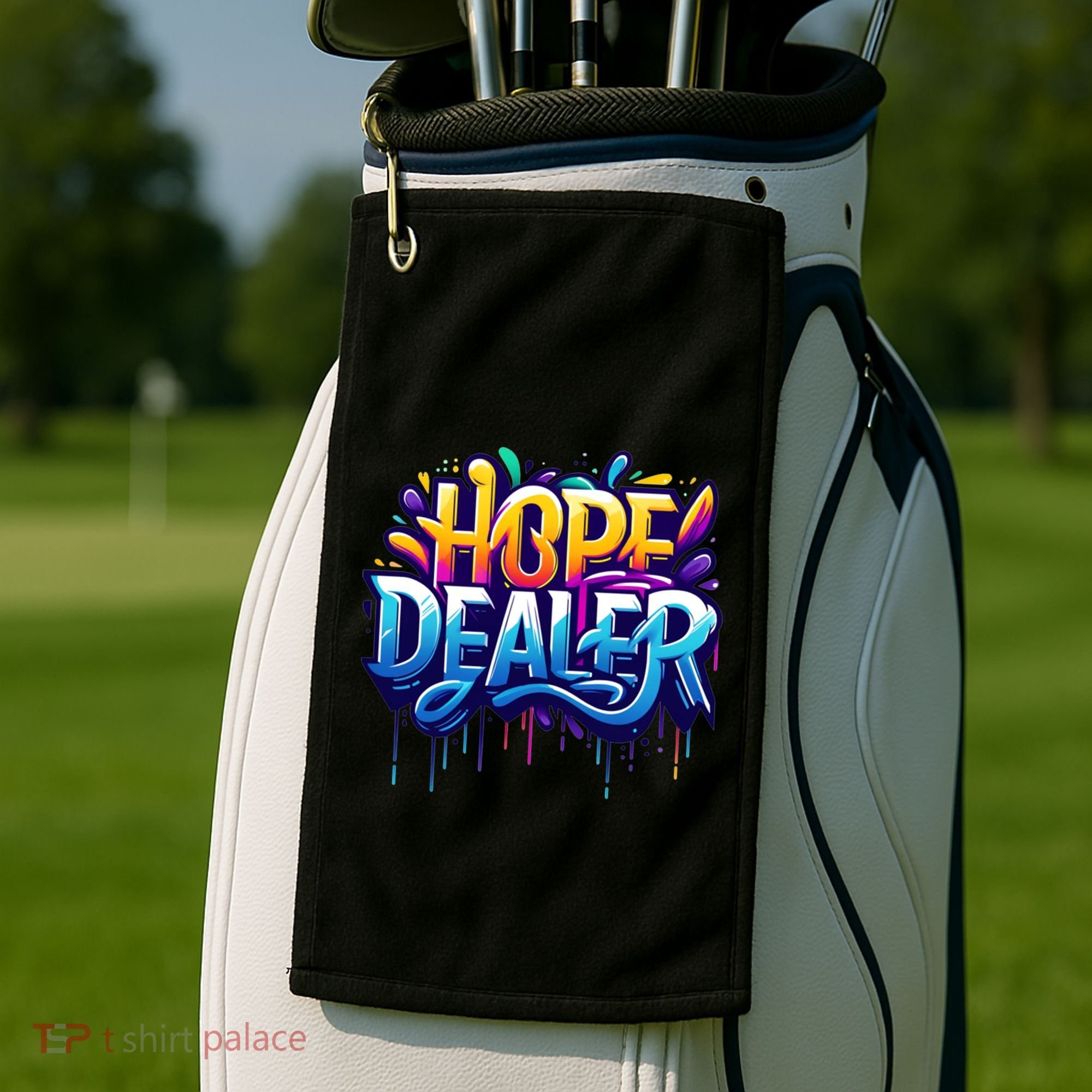 Hope Dealer Motivational Graphic For Positivity Inspiration Gift Golf Towel