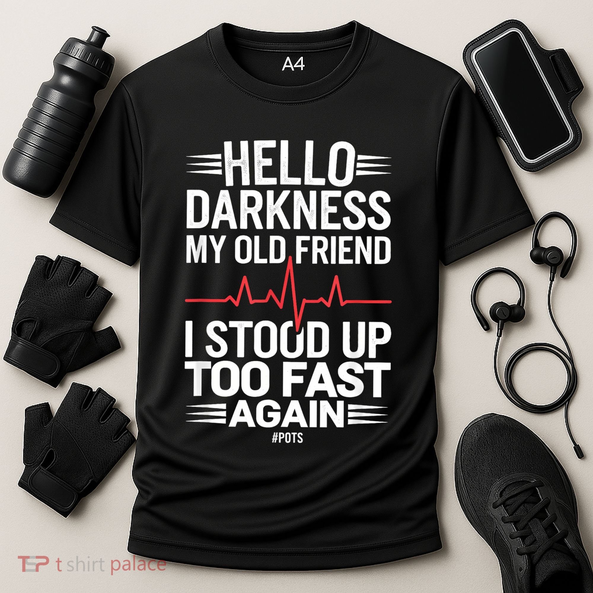 Hello Darkness My Old Friend I Stood Up Too Fas... Cooling Performance Crew T-Shirt