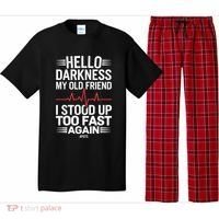 Hello Darkness My Old Friend I Stood Up Too Fas... Pajama Set thumb 0