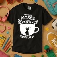 How Does Moses Make Coffee Hebrews It Kids T-Shirt thumb 3