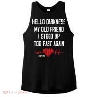 Hello Darkness My Old Friend I Stood Up Too Fast Again Pots Ladies PosiCharge Tri-Blend Wicking Tank thumb 0