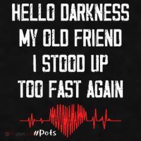 Hello Darkness My Old Friend I Stood Up Too Fast Again Pots Ladies PosiCharge Tri-Blend Wicking Tank thumb 2