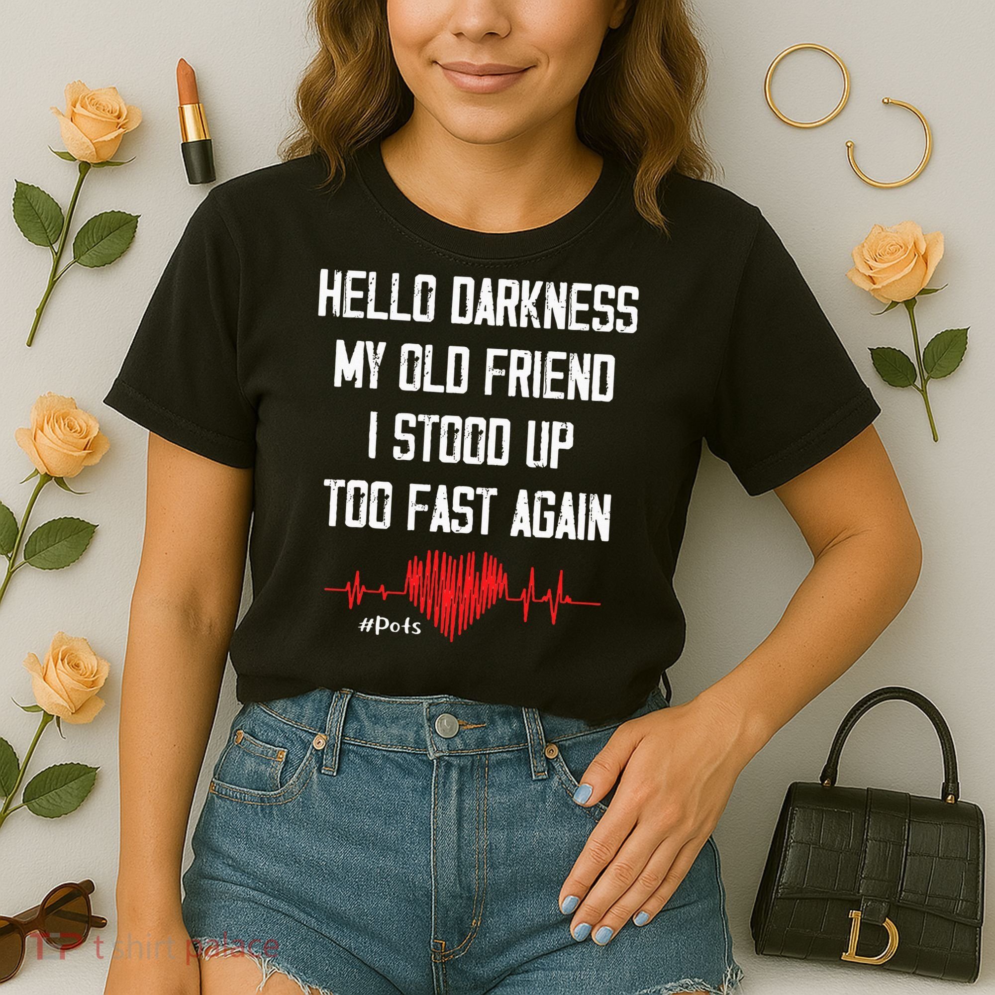 Hello Darkness My Old Friend I Stood Up Too Fast Again Pots Comfort Colors Boxy T-Shirt