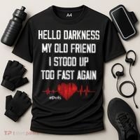Hello Darkness My Old Friend I Stood Up Too Fast Again Pots Cooling Performance Crew T-Shirt thumb 3