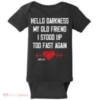 Hello Darkness My Old Friend I Stood Up Too Fast Again Pots Baby Bodysuit thumb 0