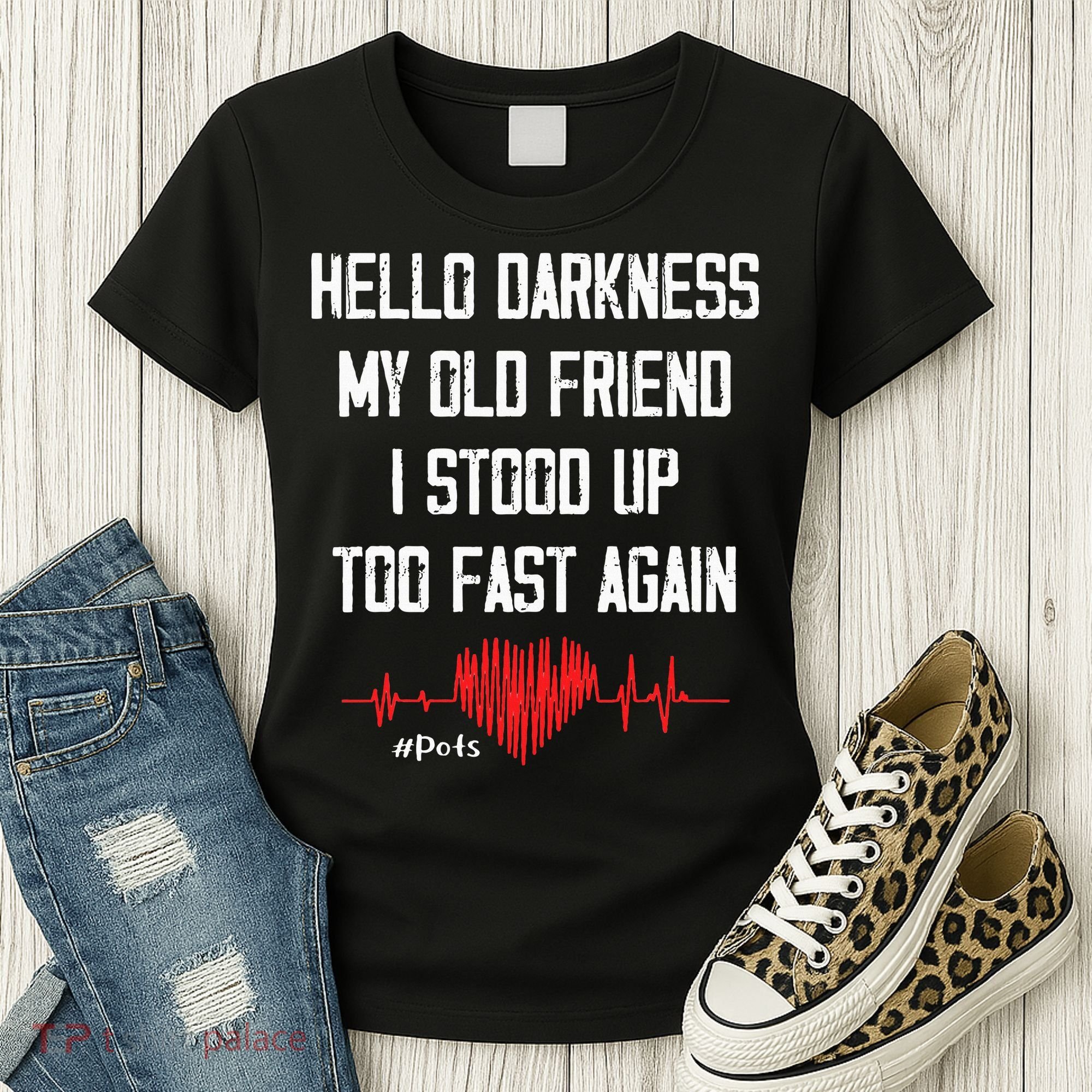 Hello Darkness My Old Friend I Stood Up Too Fast Again Pots Women's T-Shirt