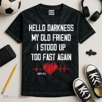 Hello Darkness My Old Friend I Stood Up Too Fast Again Pots Kids Tie-Dye T-Shirt thumb 2