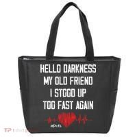 Hello Darkness My Old Friend I Stood Up Too Fast Again Pots Tote Bag thumb 0