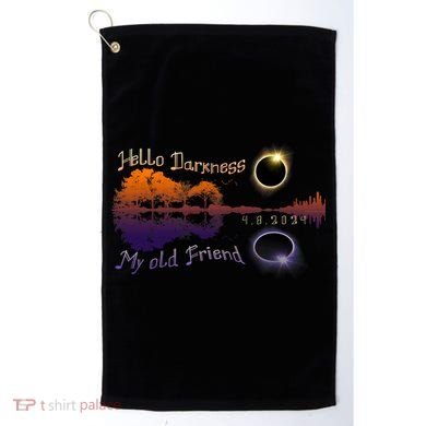 Hello Darkness My Old Friend Solar Eclipse Trending Design Golf Towel