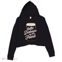 Hello Darkness My Old Friend Crop Fleece Hoodie thumb 0