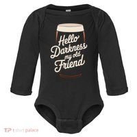 Hello Darkness My Old Friend Baby Long Sleeve Bodysuit thumb 0