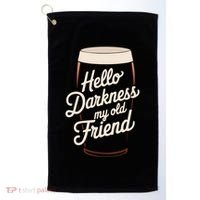 Hello Darkness My Old Friend Golf Towel thumb 0