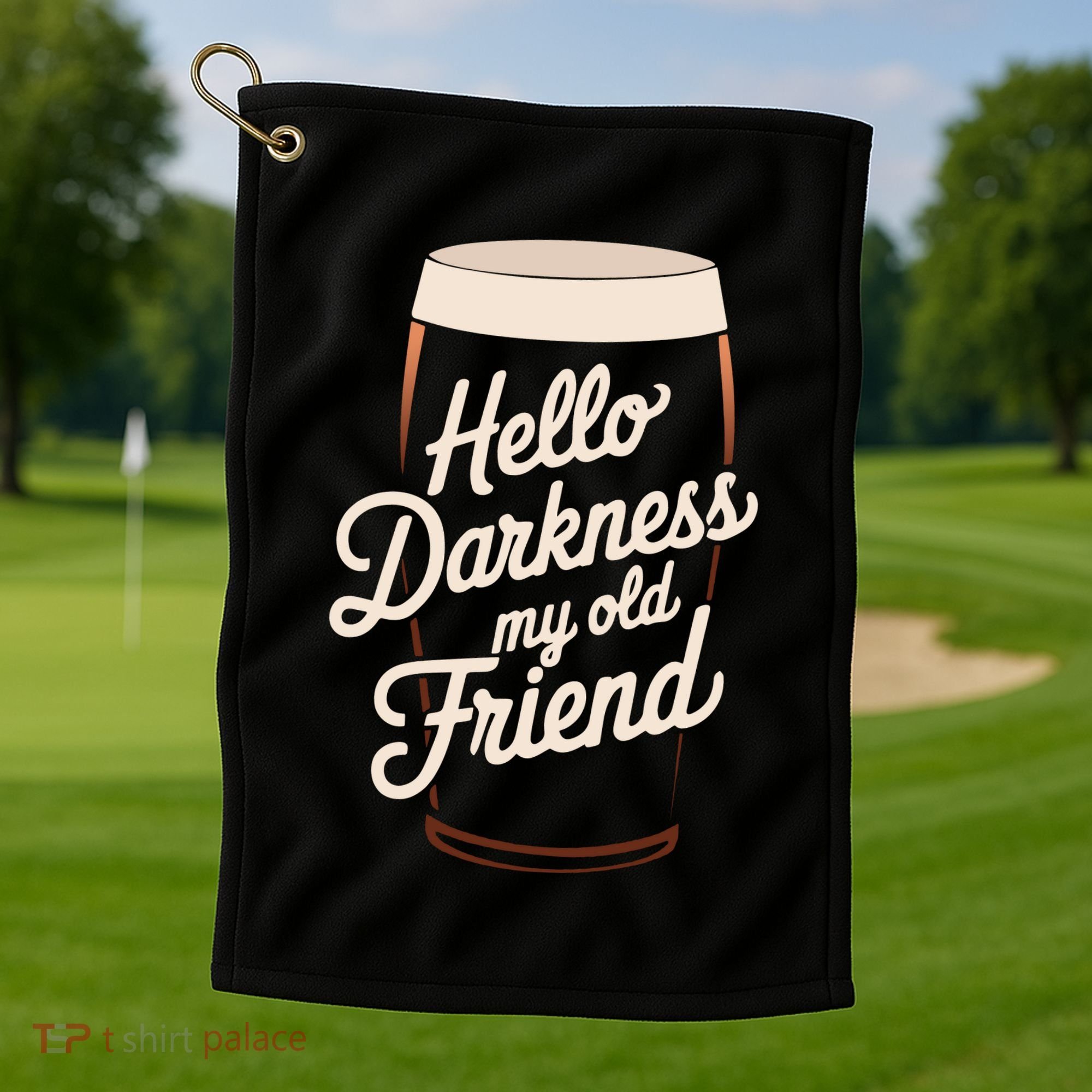 Hello Darkness My Old Friend Golf Towel
