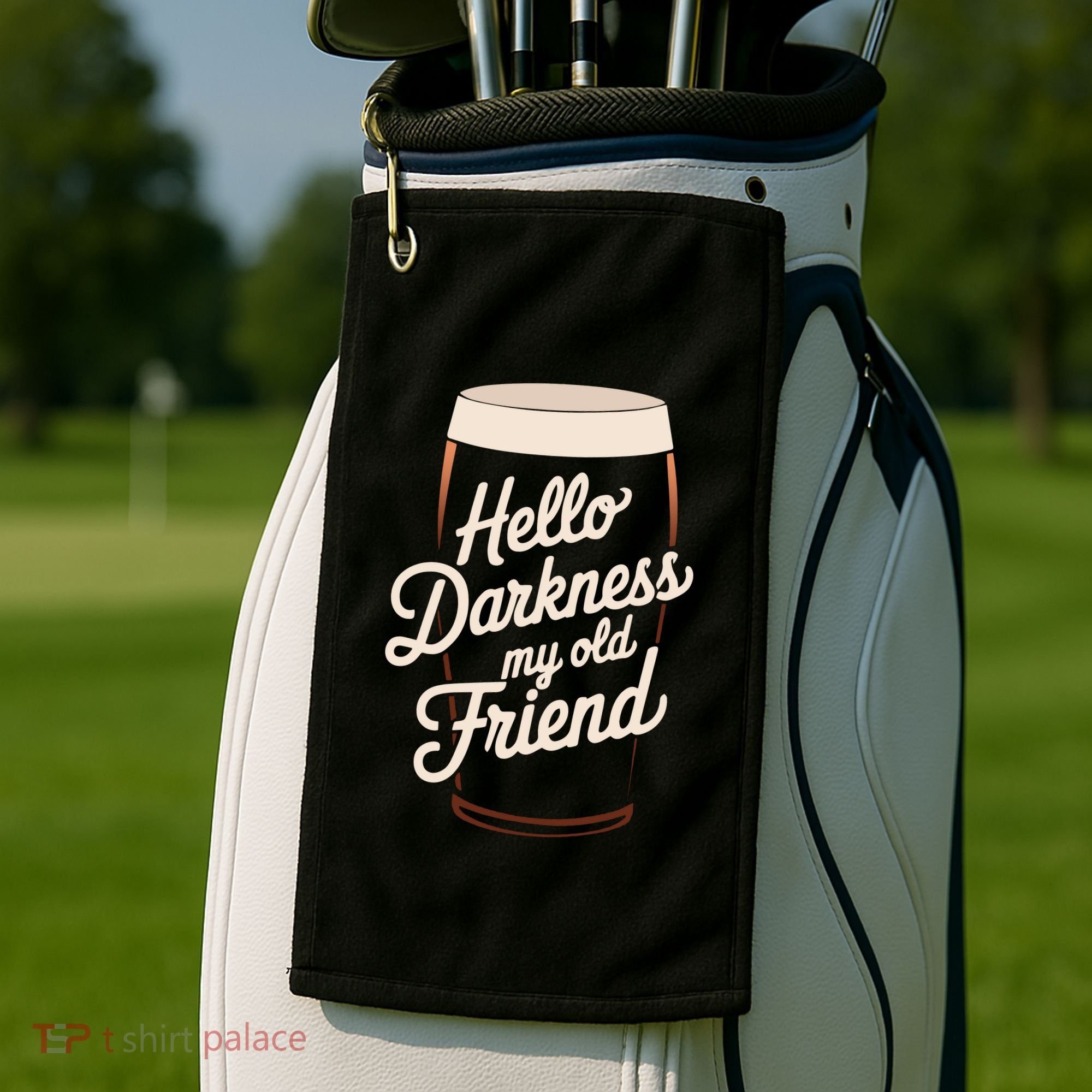 Hello Darkness My Old Friend Golf Towel