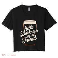 Hello Darkness My Old Friend Women's Crop Top Tee thumb 0
