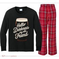 Hello Darkness My Old Friend Kids Long Sleeve Plaid Pajama Set thumb 0