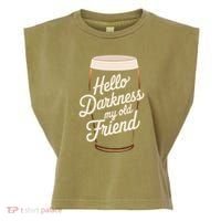 Hello Darkness My Old Friend Garment-Dyed Women's Muscle Tee thumb 0
