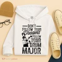 Hilarious Drum Major Saying Fun School Marching Band Art Hoodie thumb 4