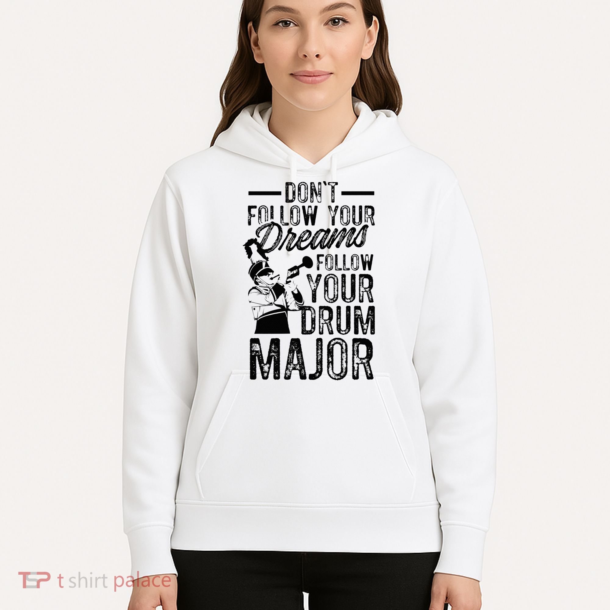 Hilarious Drum Major Saying Fun School Marching Band Art Hoodie