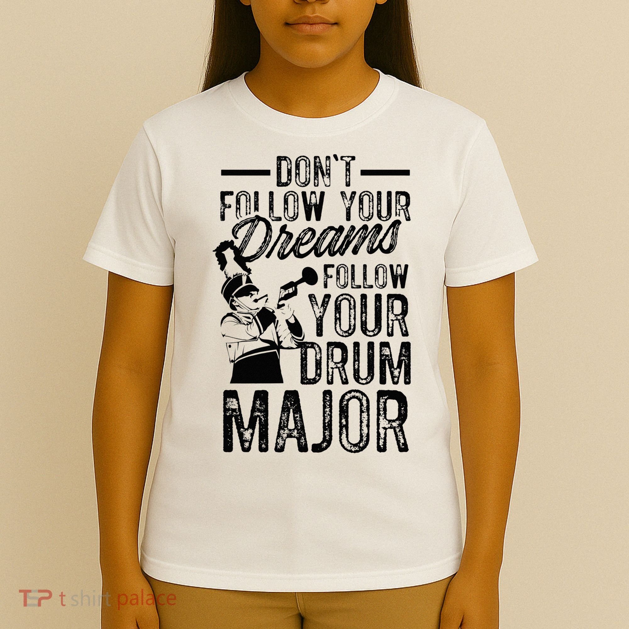 Hilarious Drum Major Saying Fun School Marching Band Art T-Shirt