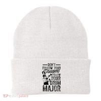 Hilarious Drum Major Saying Fun School Marching Band Art Beanie thumb 0