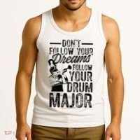 Hilarious Drum Major Saying Fun School Marching Band Art Tank Top thumb 3