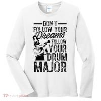 Hilarious Drum Major Saying Fun School Marching Band Art Women's Long Sleeve Shirt thumb 0