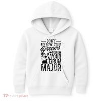 Hilarious Drum Major Saying Fun School Marching Band Art Kids Hoodie thumb 0