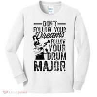 Hilarious Drum Major Saying Fun School Marching Band Art Kids Long Sleeve Shirt thumb 0