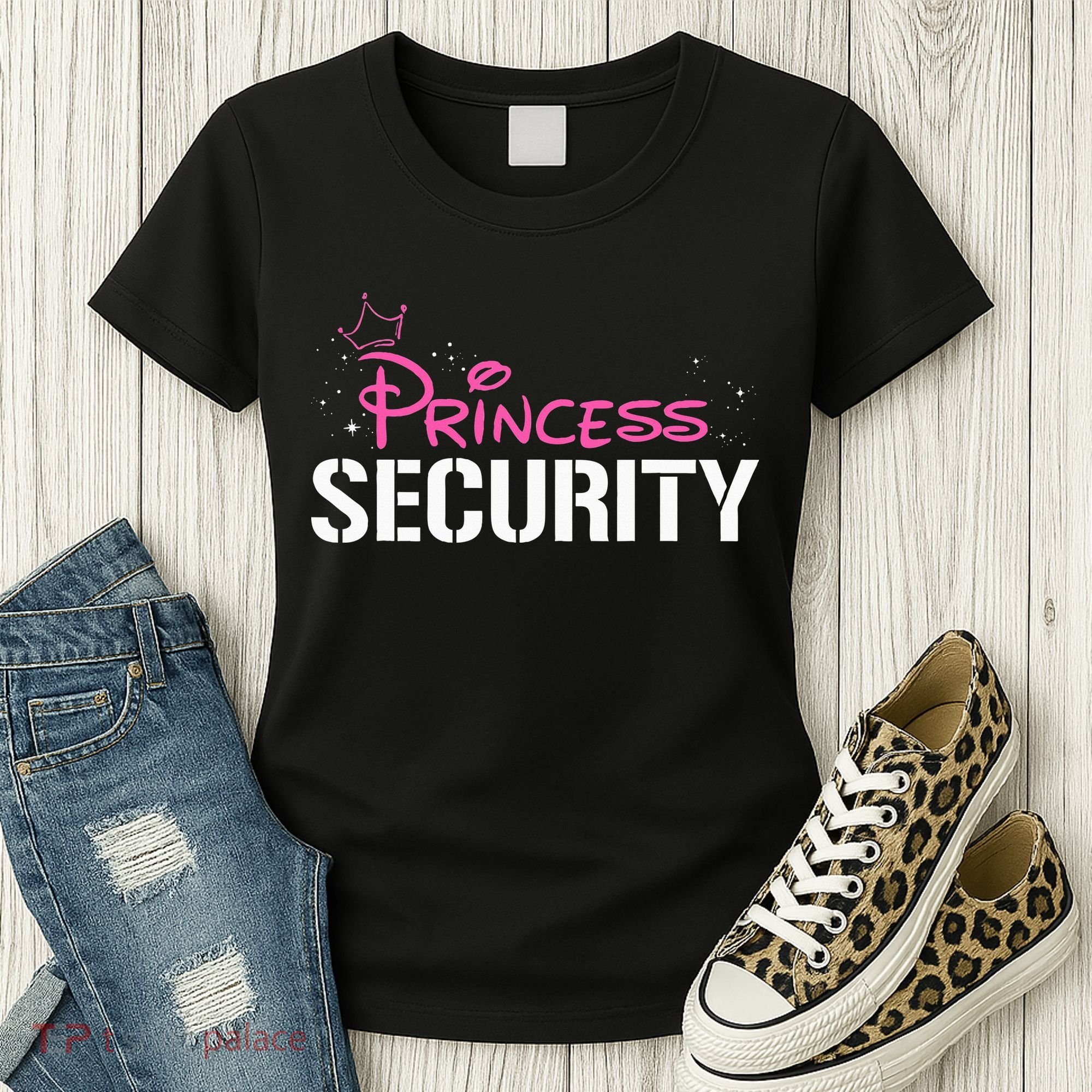 Halloween Dad Mom Daughter Adult Costume Princess Security Women's T-Shirt