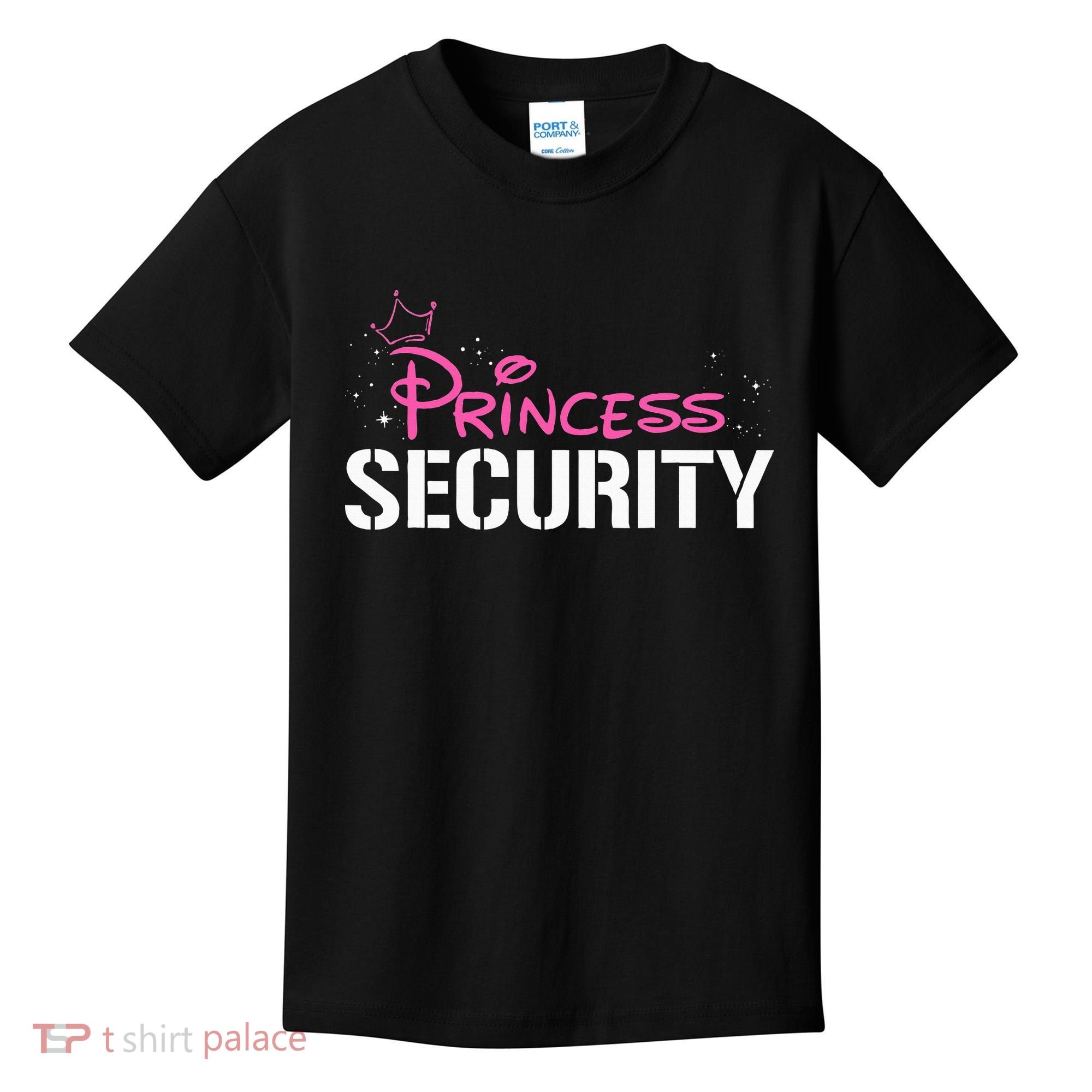 Halloween Dad Mom Daughter Adult Costume Princess Security Kids T-Shirt