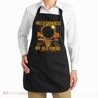 Hello Darkness My Old Friend Solar Eclipse April 08 2024 Apron thumb 2