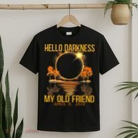 Hello Darkness My Old Friend Solar Eclipse April 08 2024 T-Shirt thumb 2