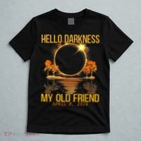 Hello Darkness My Old Friend Solar Eclipse April 08 2024 T-Shirt thumb 5