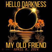 Hello Darkness My Old Friend Solar Eclipse April 08 2024 Kids Sweatshirt thumb 2