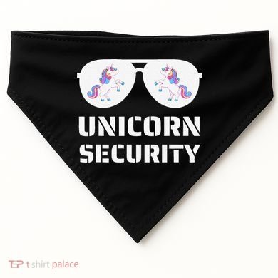 Halloween Dad Mom Daughter Unicorn Security USA-Made Doggie Bandana