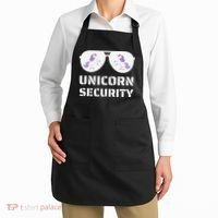 Halloween Dad Mom Daughter Unicorn Security Apron thumb 2