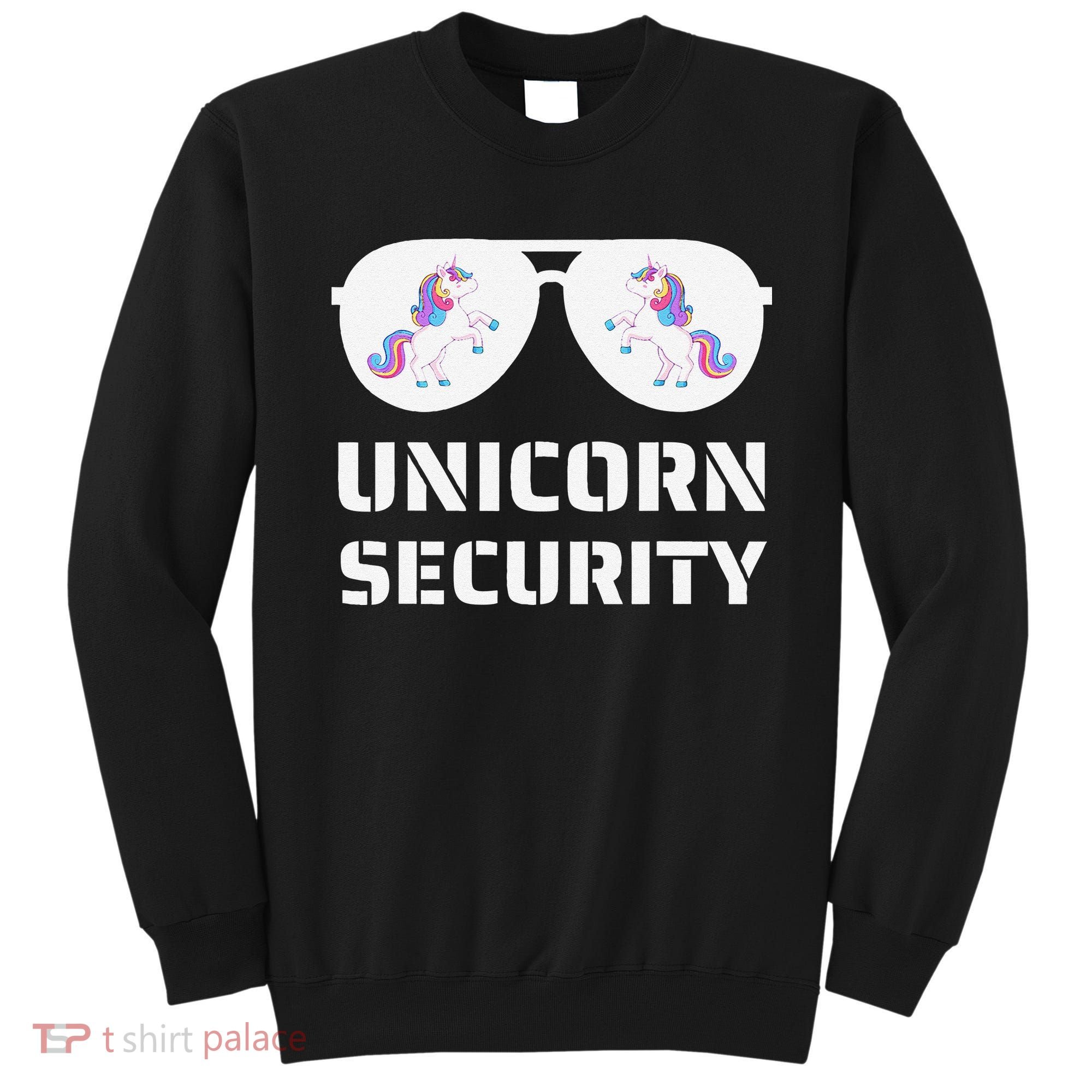 Halloween Dad Mom Daughter Unicorn Security Sweatshirt