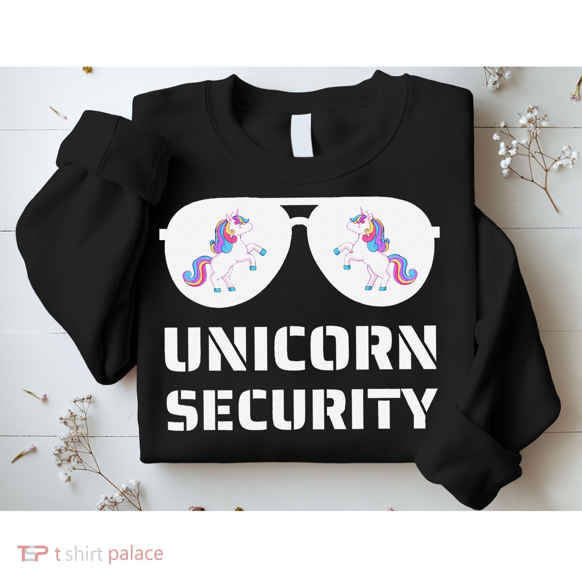 Halloween Dad Mom Daughter Unicorn Security Sweatshirt