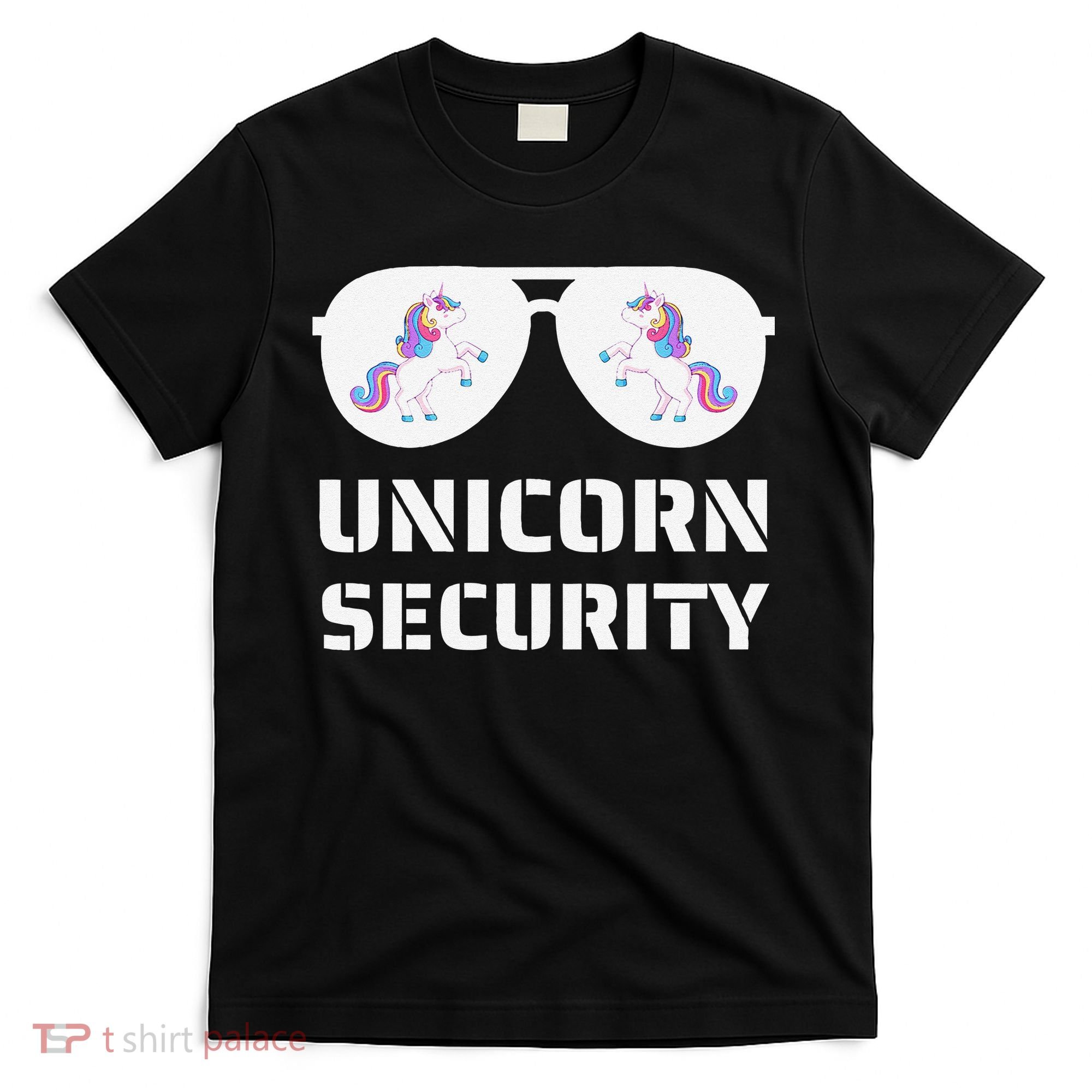 Halloween Dad Mom Daughter Unicorn Security T-Shirt