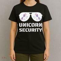 Halloween Dad Mom Daughter Unicorn Security T-Shirt thumb 4